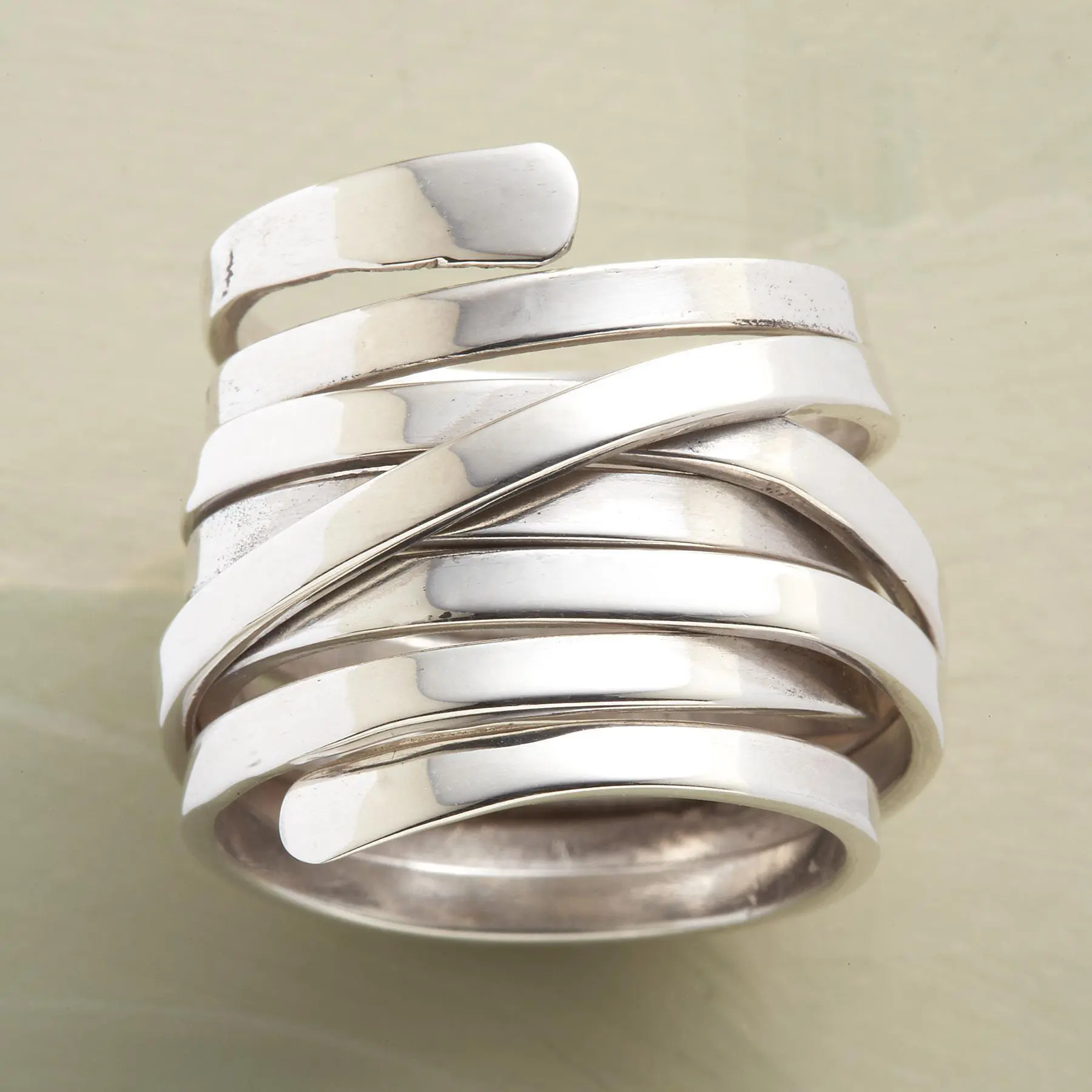 Silver Multi-Band Wrapped Ring Jula Jewelry