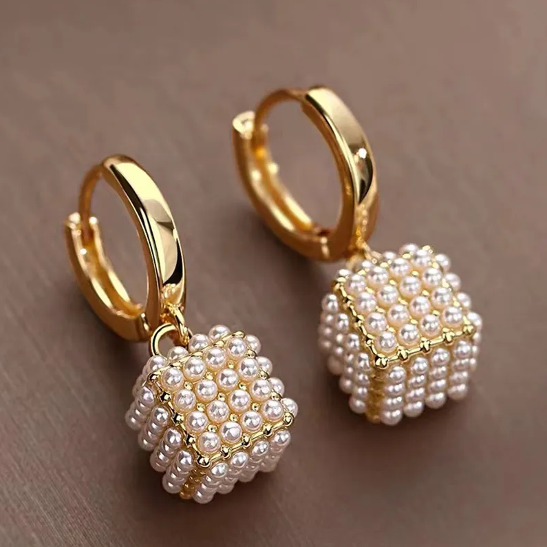Elegant Cubic Pearl Studs Jula Jewelry