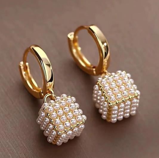 Elegant Cubic Pearl Studs Jula Jewelry