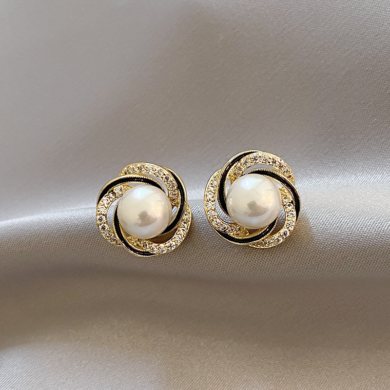 Golden Shimmer Sphere Earrings Jula Jewelry
