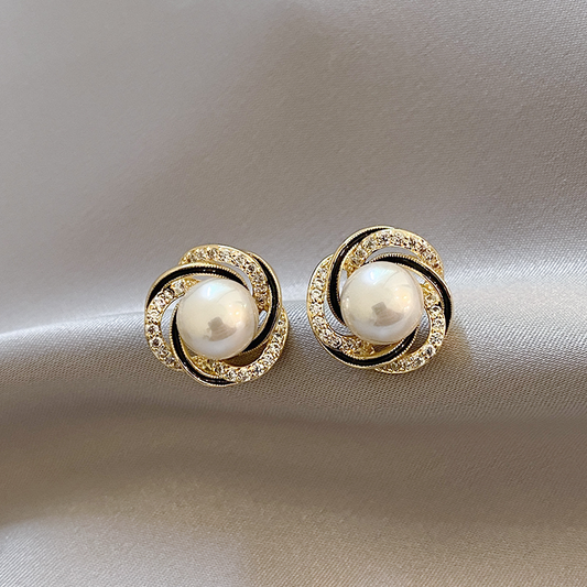 Golden Shimmer Sphere Earrings Jula Jewelry