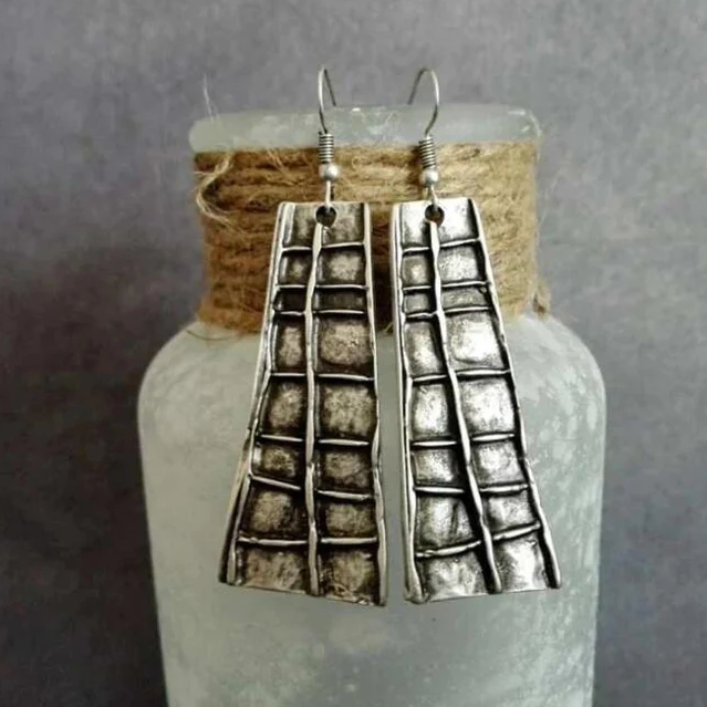 Vintage Silver Tiered Earrings Jula Jewelry
