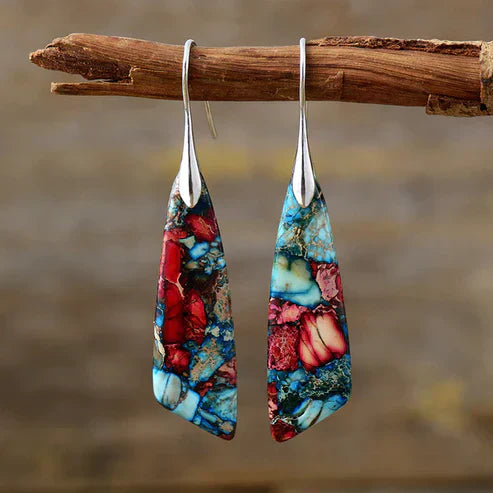 Vintage earrings adorned with vibrant gemstones Jula Jewelry