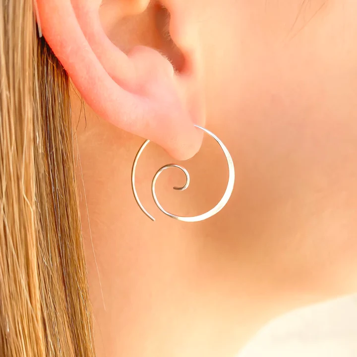 Vintage Silver-Plated Twisted Earrings Jula Jewelry