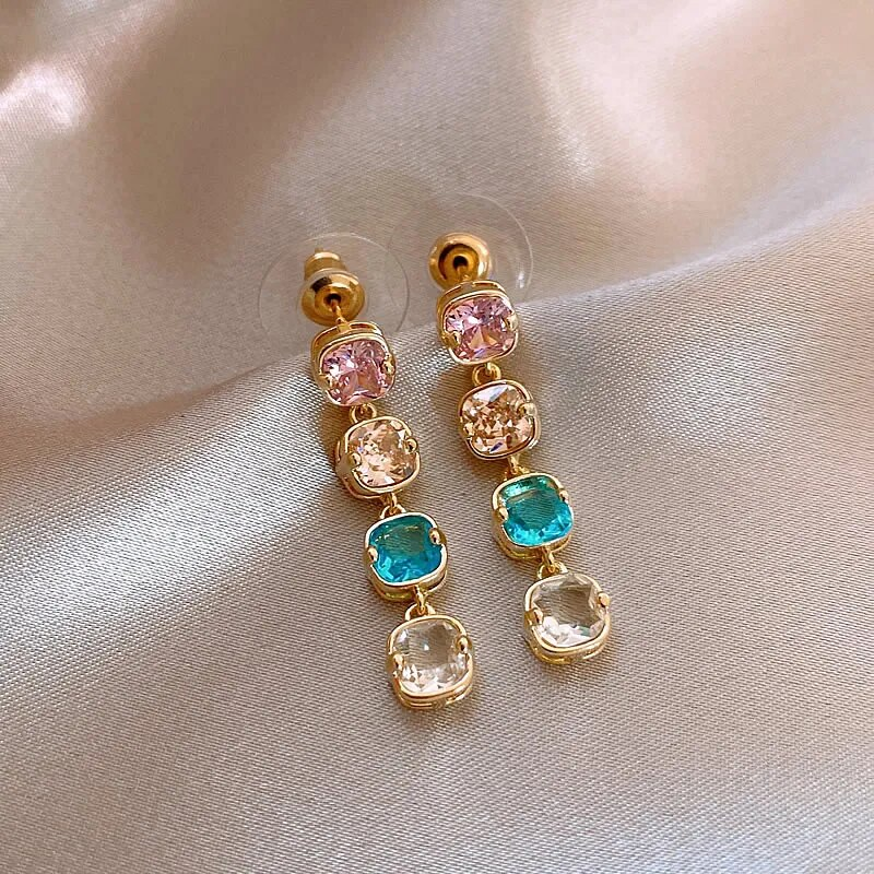 Elegant multicolored drop earrings Jula Jewelry