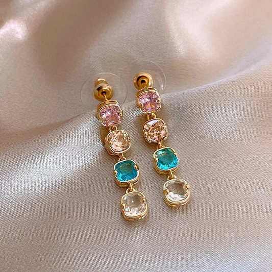 Elegant multicolored drop earrings Jula Jewelry