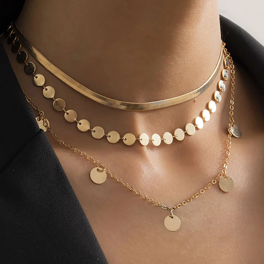 Round Gold-Plated Pendants Jula Jewelry