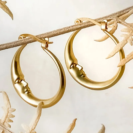 Vintage Lunar Earrings in Gold Jula Jewelry