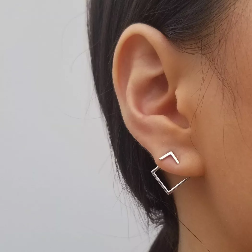 Silver Geometric Earrings Jula Jewelry