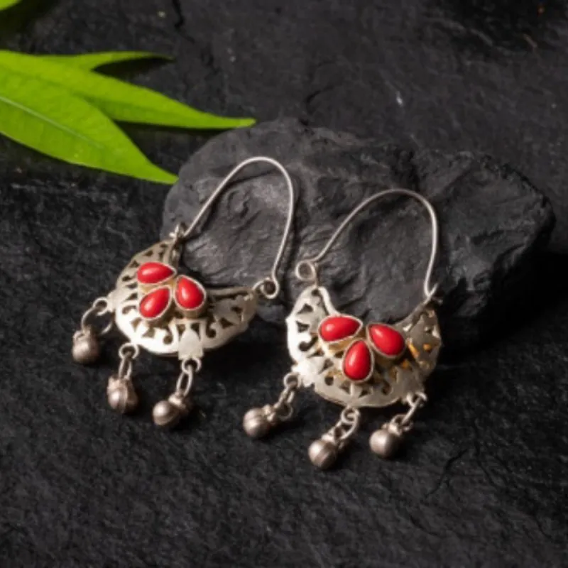 Red Vintage Medusa Studs Jula Jewelry