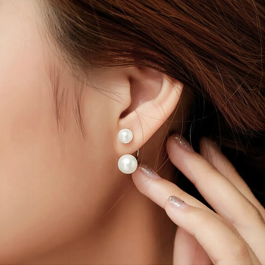 Elegant Pearl Stud Earrings -> Graceful Pearl Stud Earrings Jula Jewelry