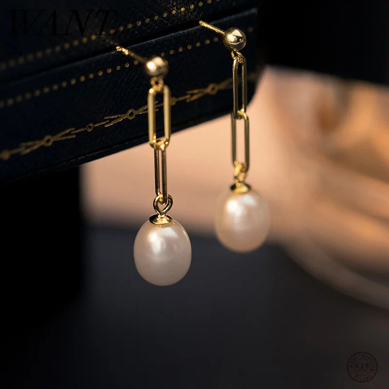 Vintage Pearl Drop Earrings Jula Jewelry