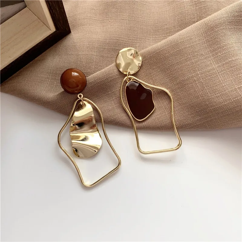 Gold-Brown Vintage Gemstone Earrings Jula Jewelry