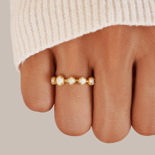 Elegant ring featuring a white opal Jula Jewelry