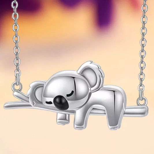 Silver Koala Pendant Necklace Jula Jewelry