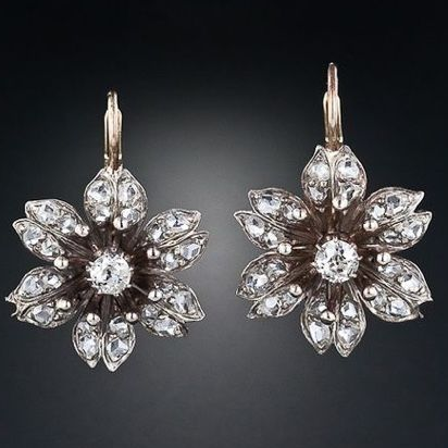 Vintage Crystal Blossom Earrings Jula Jewelry