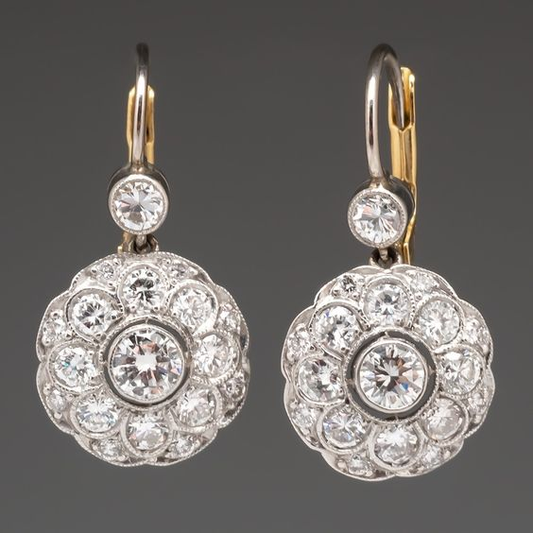Vintage Round Mandala Gemstone Earrings Jula Jewelry
