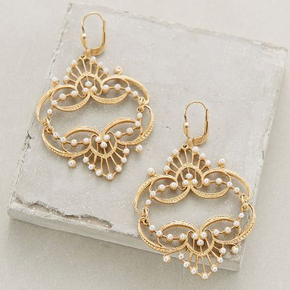 Vintage Gold Mandala Beaded Earrings Jula Jewelry