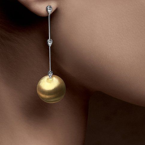 Vintage Gold Ball Earrings Jula Jewelry