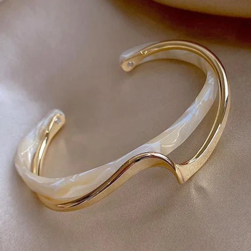 White Opal Graceful Gold Bracelet Jula Jewelry