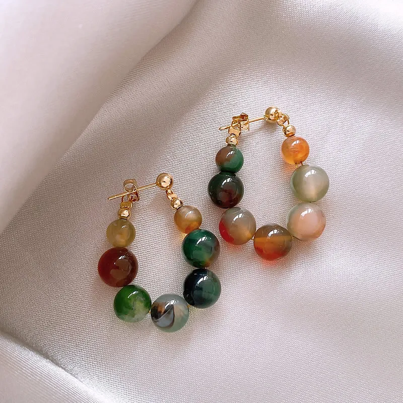 Elegant earrings with colorful gemstones Jula Jewelry