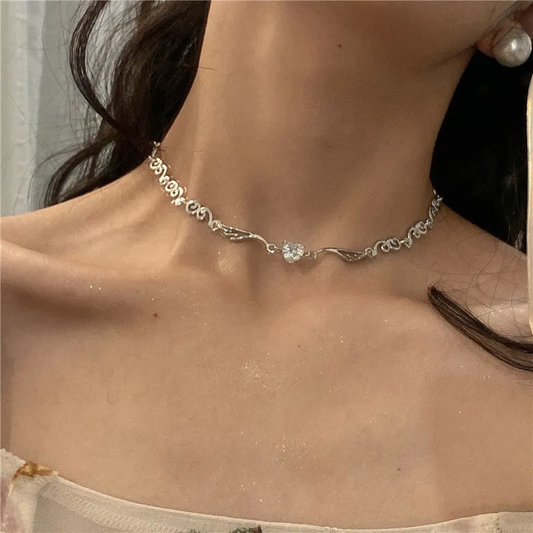Elegant Zirconia Heart Necklace Jula Jewelry