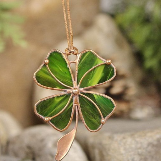 Green Shamrock Necklace Jula Jewelry