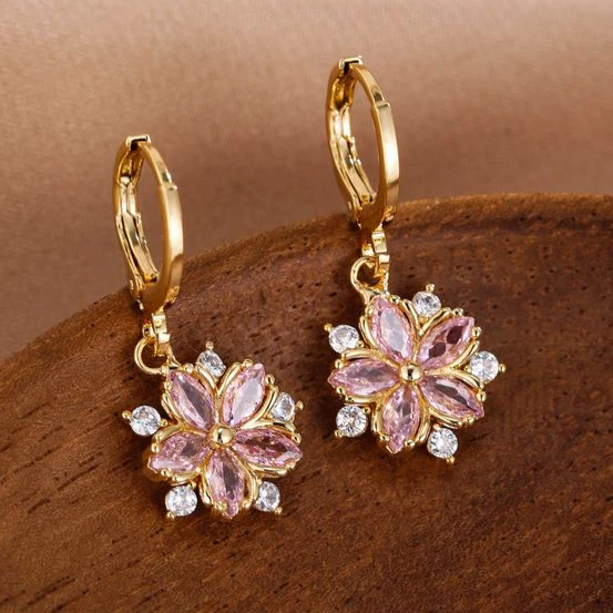 Daisy Rose Crystal Earrings Jula Jewelry