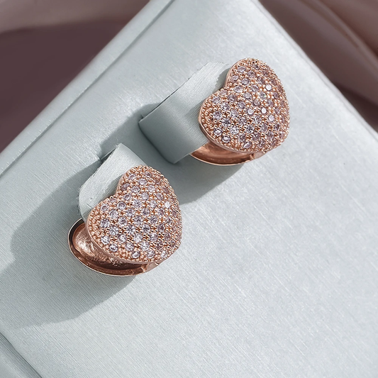 Elegant gold-toned heart earrings Jula Jewelry