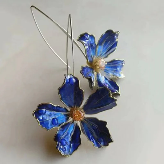 Blue Blossom Vintage Earrings Jula Jewelry