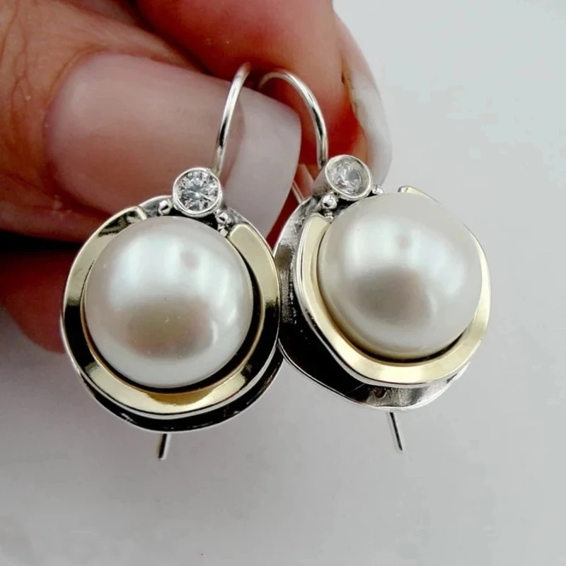Vintage Silver Pearl Earrings Jula Jewelry