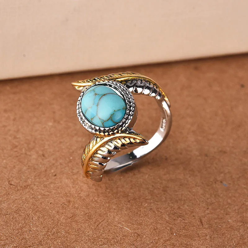 Vintage Turquoise Band in Gold and Silver Jula Jewelry