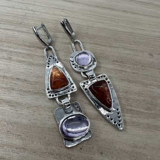 Vintage Silver & Crystal Ear Jewelry Jula Jewelry