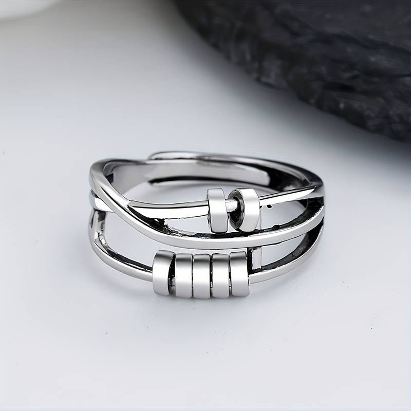 Vintage Silver Tree Stacked Ring Jula Jewelry