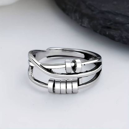 Vintage Silver Tree Stacked Ring Jula Jewelry