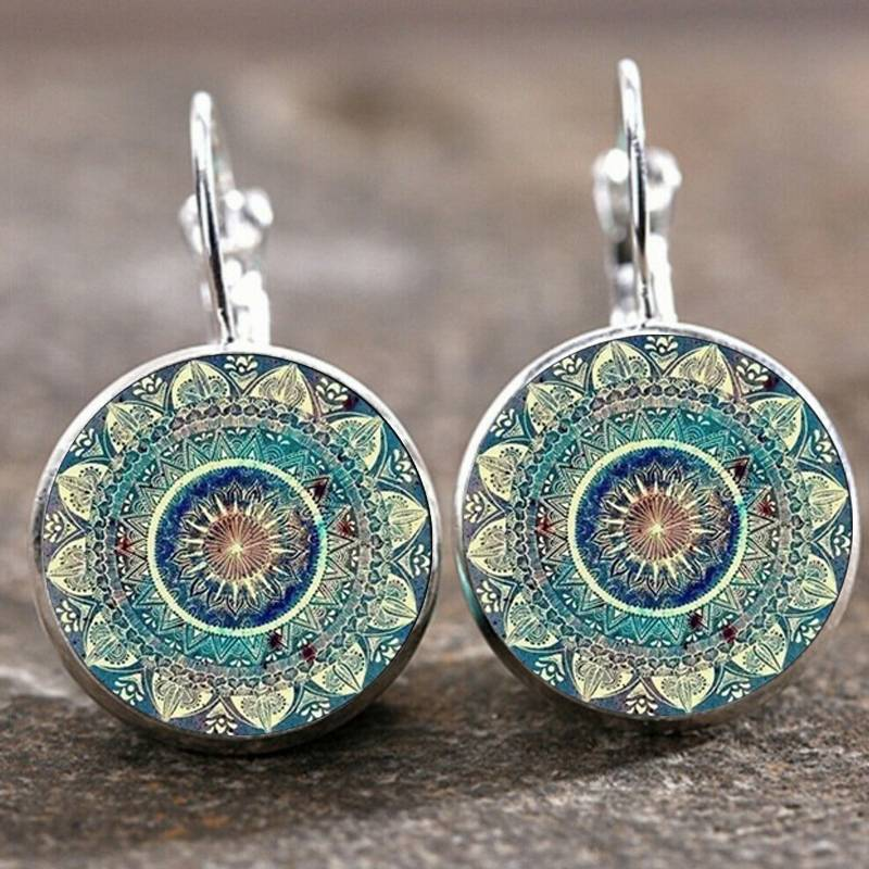 Rounded Mandala Antique Earrings Jula Jewelry