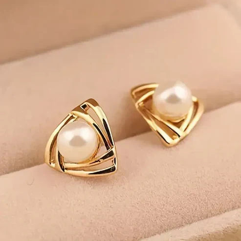 Exquisite Gold and Pearl Earrings Jula Jewelry