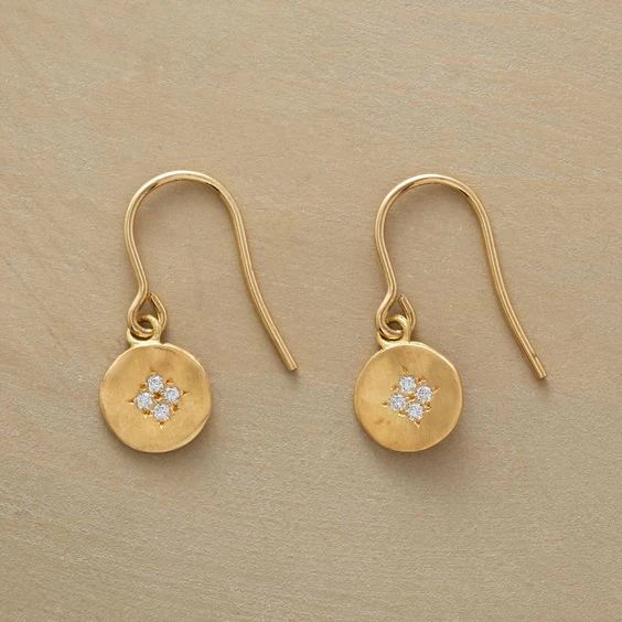 Vintage Gold Zirconia Earrings Jula Jewelry