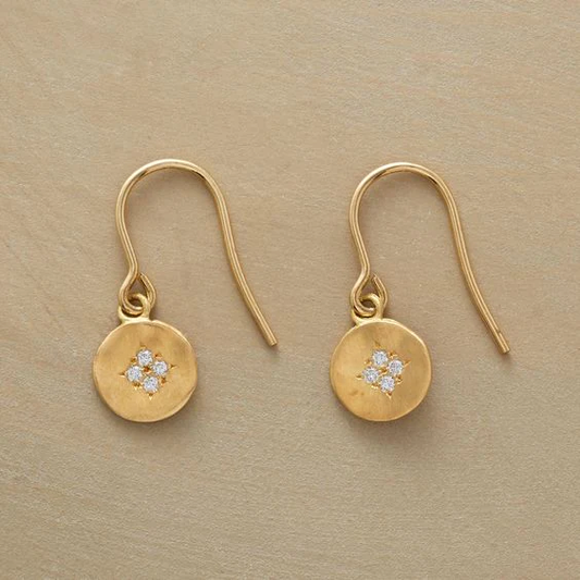 Vintage Gold Zirconia Earrings Jula Jewelry