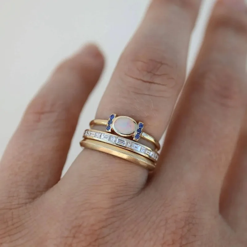 Gold Stacked Border Ring Set Jula Jewelry