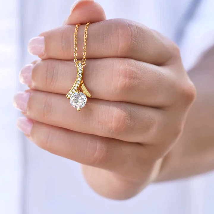 Necklace with Zirconias in Antique Gold Jula Jewelry