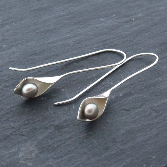 Vintage Silver Bead Drop Earrings Jula Jewelry