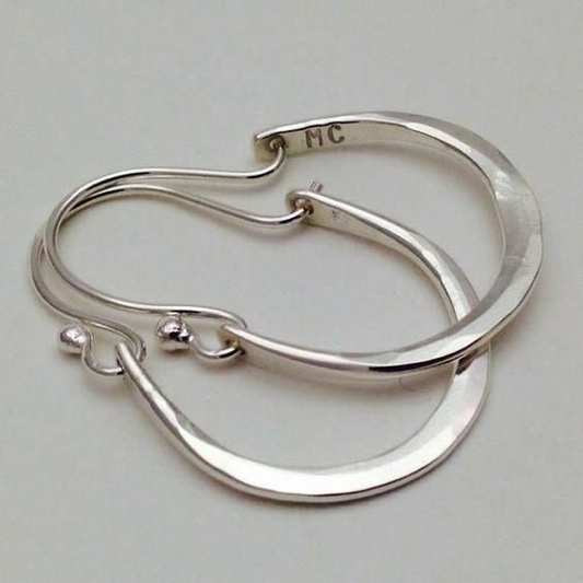 Vintage Silver Circle Earrings Jula Jewelry
