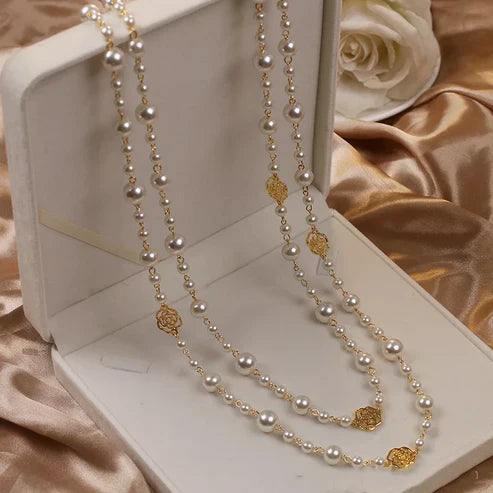 Elegant Pearl and Gold Necklace Jula Jewelry