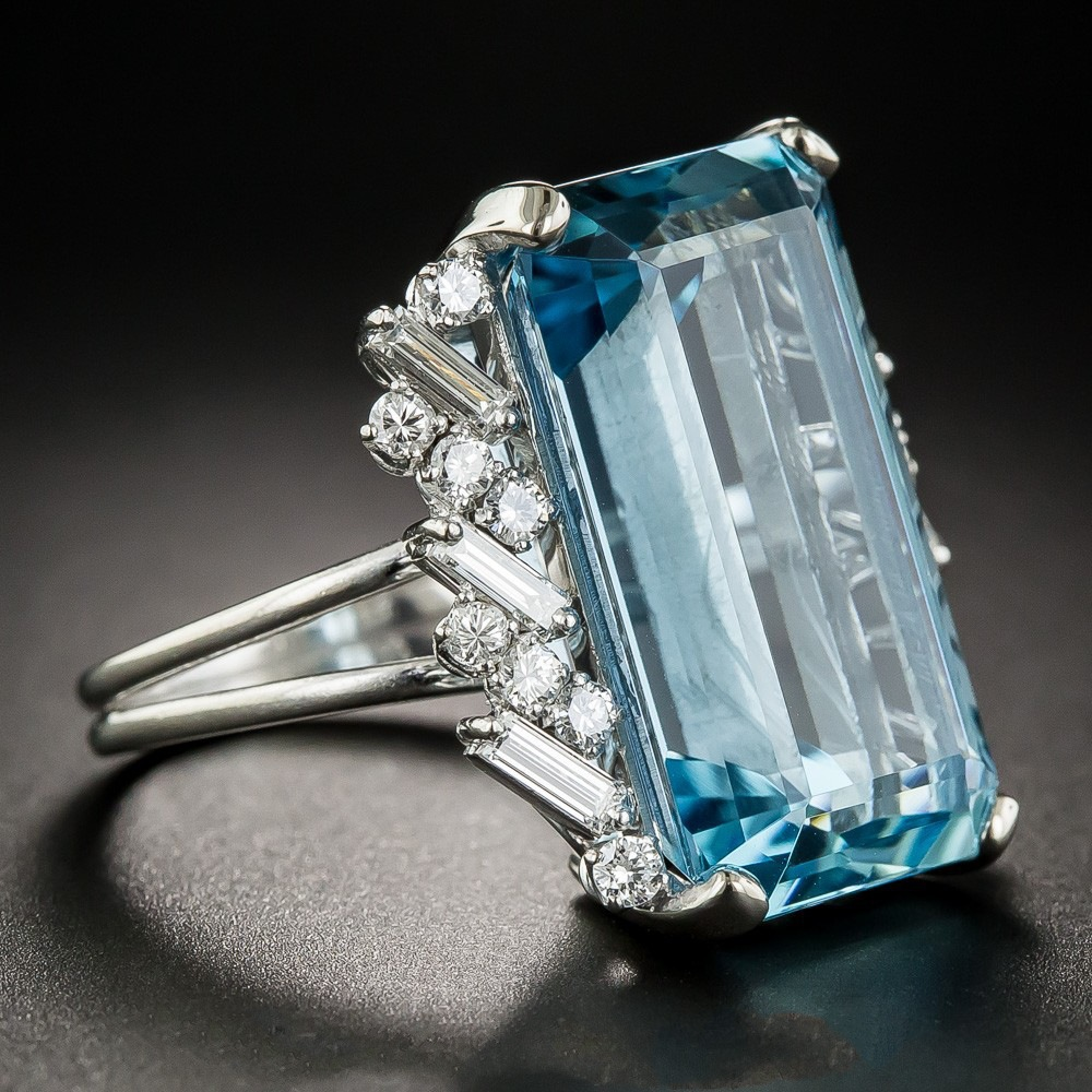 Crystal Blue Antique Ring Jula Jewelry