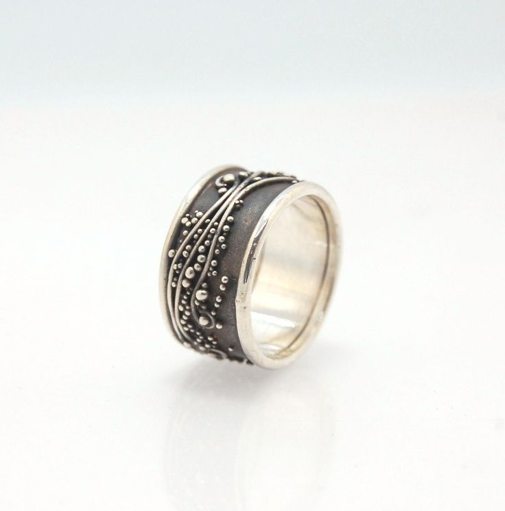 Vintage Dark Silver Band Jula Jewelry