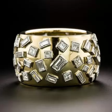 Vintage ring with glass accents Jula Jewelry