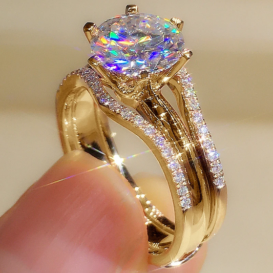 Vintage multi-colored shimmering ring set Jula Jewelry