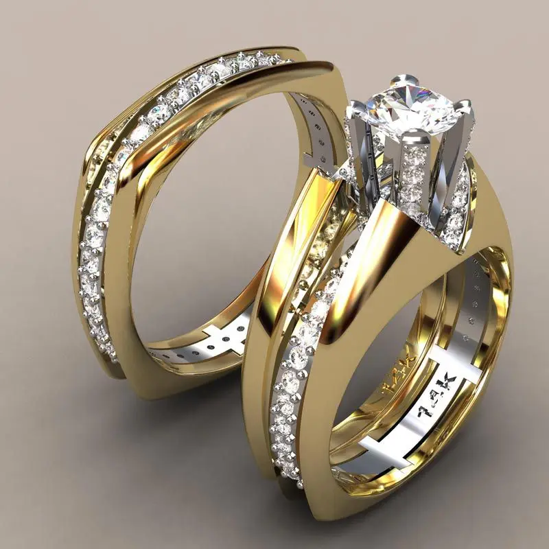 Vintage Gold and Crystal Ring Collection Jula Jewelry