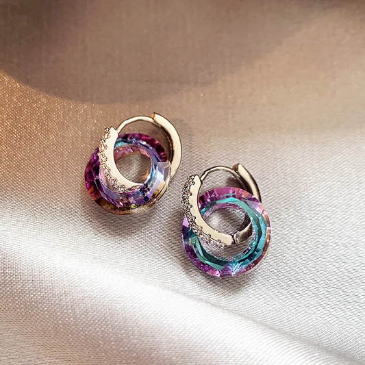 Elegant Multicolored Loop Earrings Jula Jewelry